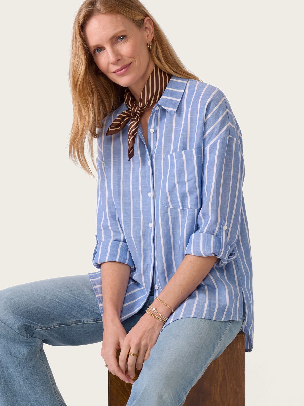 Nantucket Striped Cotton Shirt – LIRAE LONDON