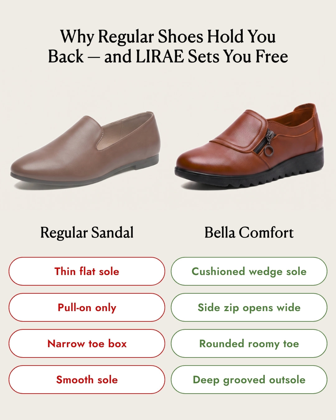 Bella Comfort | Women's Zip-Detail Slip-On Loafers – Soft & Flexible Fit
