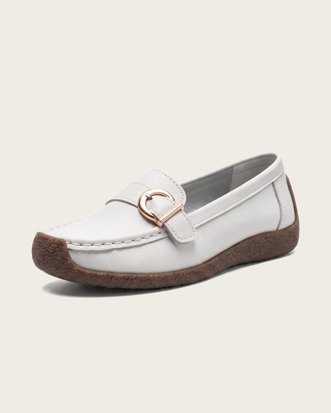 Classic Comfort | Women's Buckle Loafers – Soft, Flexible & Easy Slip-On
