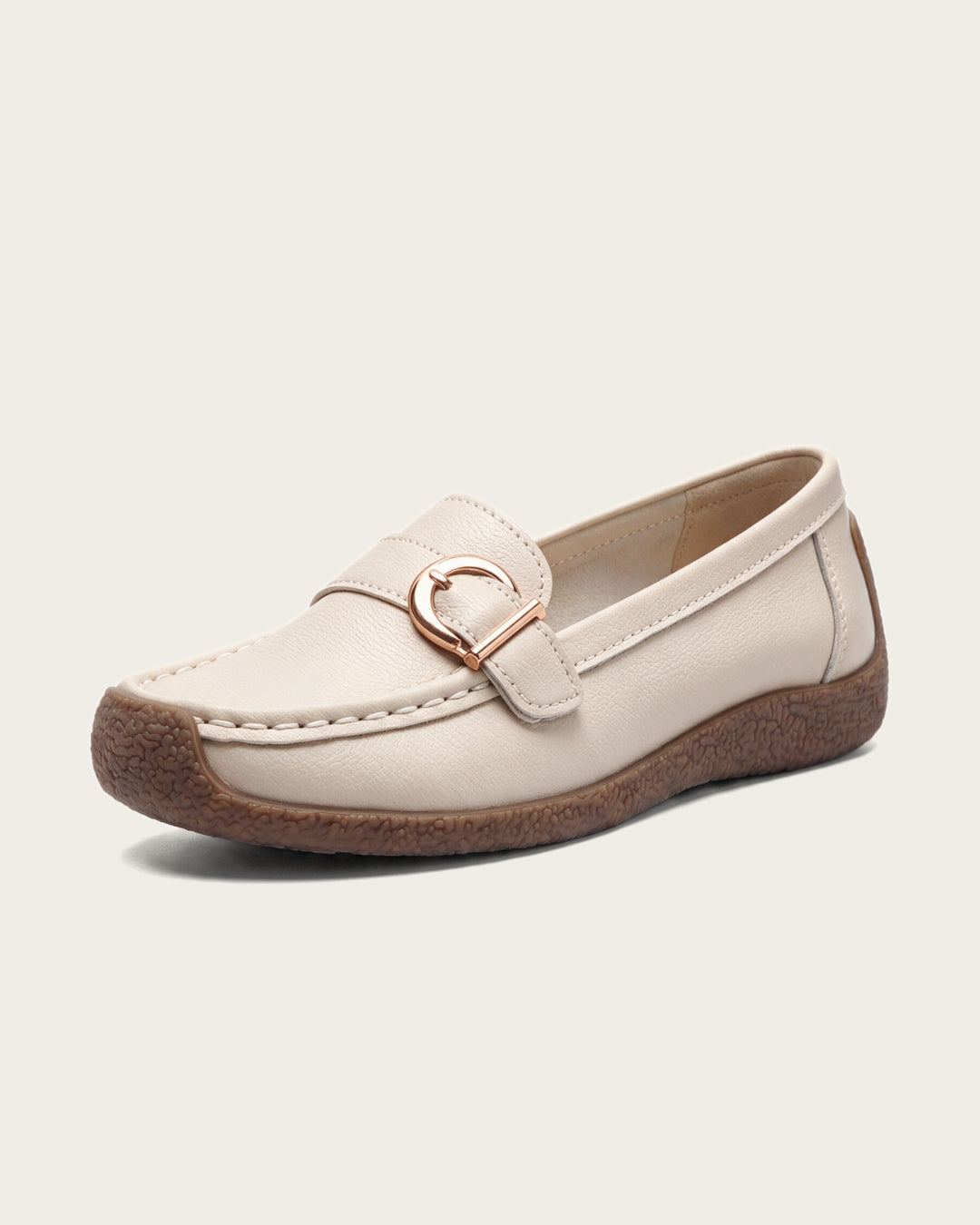 Classic Comfort | Women's Buckle Loafers – Soft, Flexible & Easy Slip-On