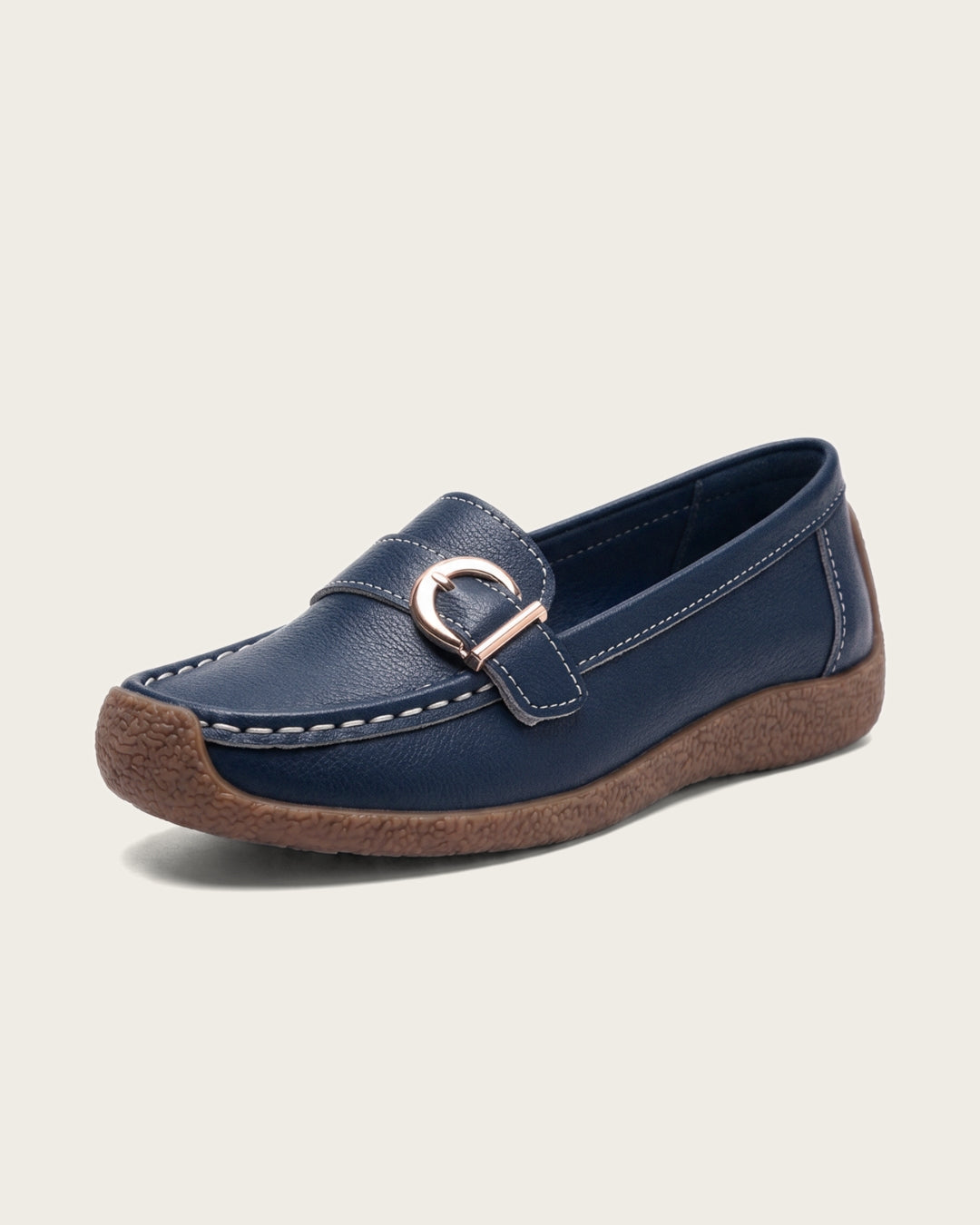 Classic Comfort | Women's Buckle Loafers – Soft, Flexible & Easy Slip-On