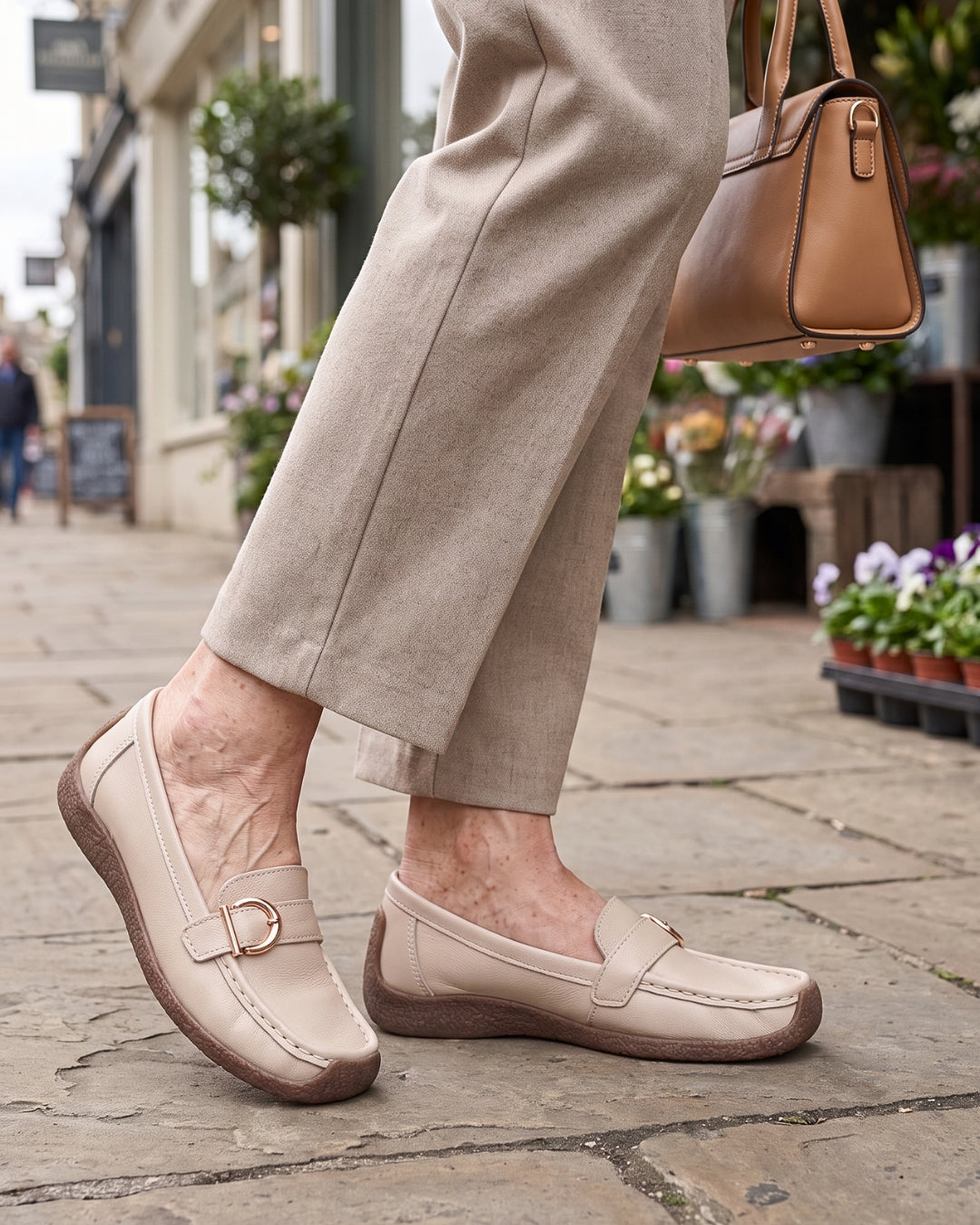Classic Comfort | Women's Buckle Loafers – Soft, Flexible & Easy Slip-On