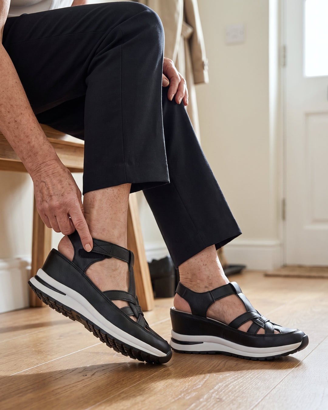 Vera Comfort | Women's Platform Sandals – Woven, Cushioned & Adjustable