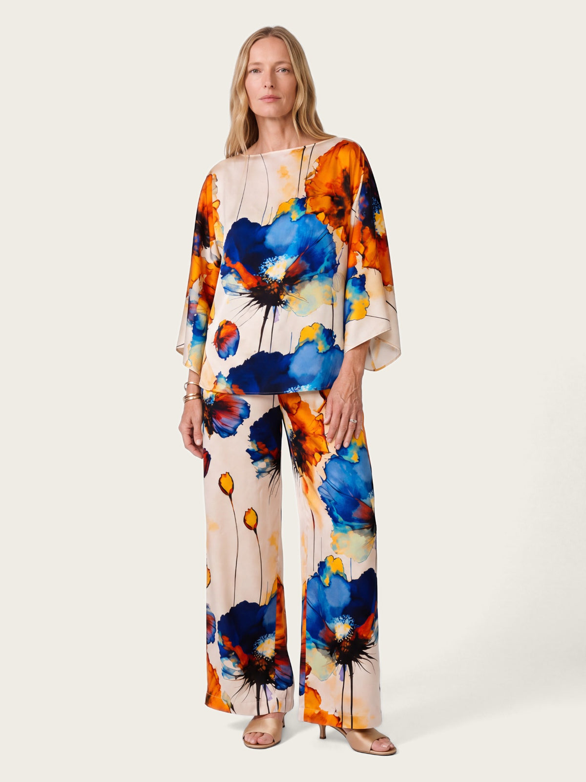 Aurelia Floral Print Kimono-Sleeve Co-Ord Set – LIRAE LONDON