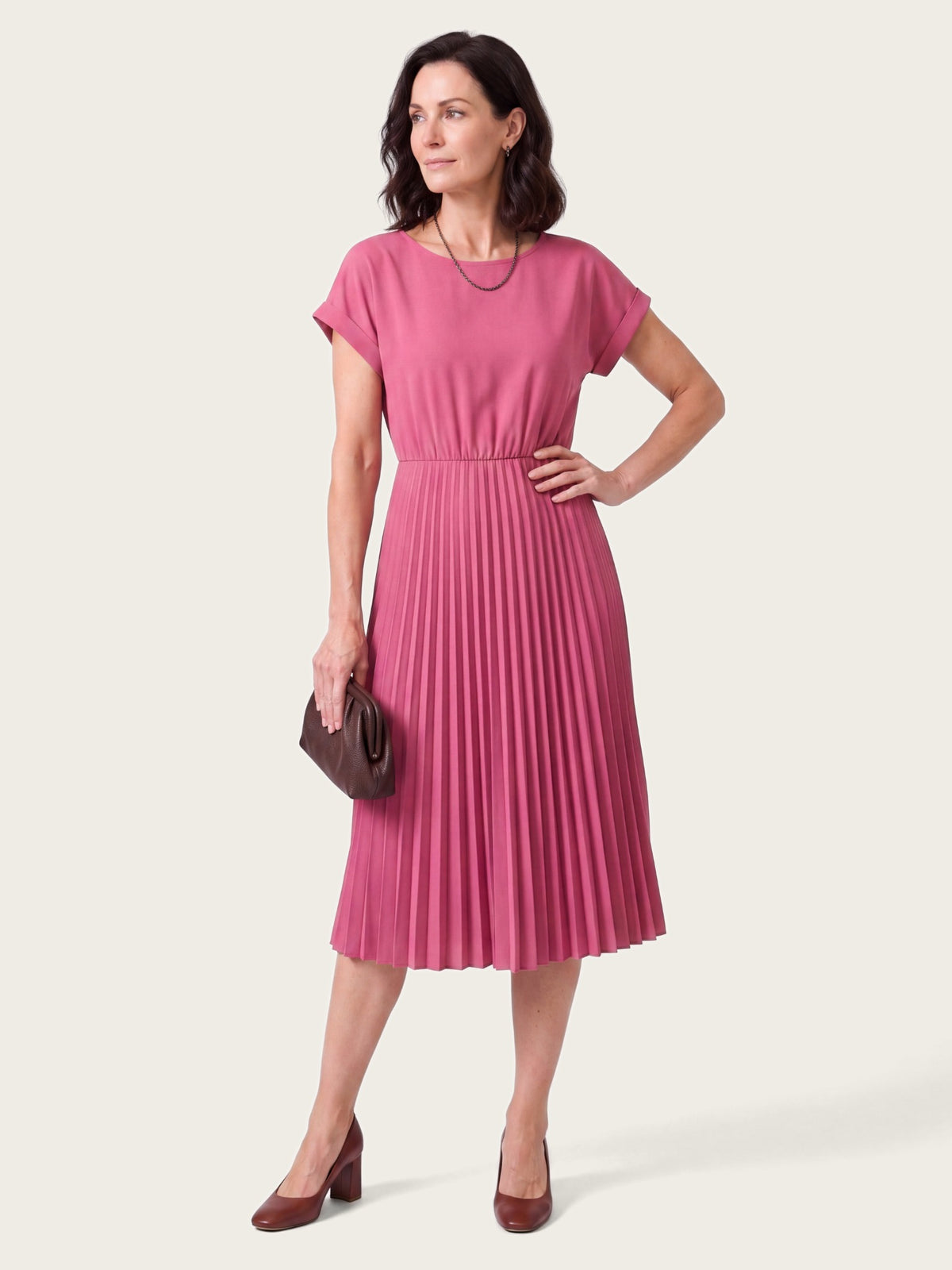 Close-up of fabric and detailing on the Eleanor midi dress