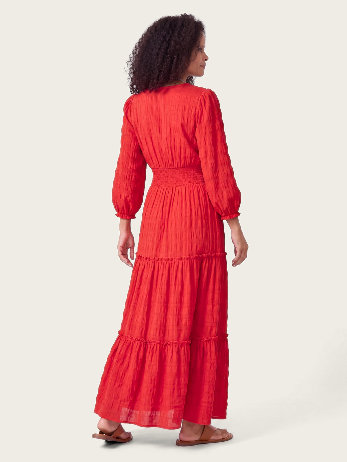 Havana maxi dress shown front on – LIRAE LONDON