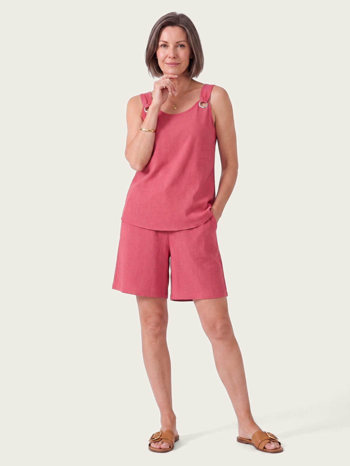 Menorca co-ord set styled for warm-weather occasions