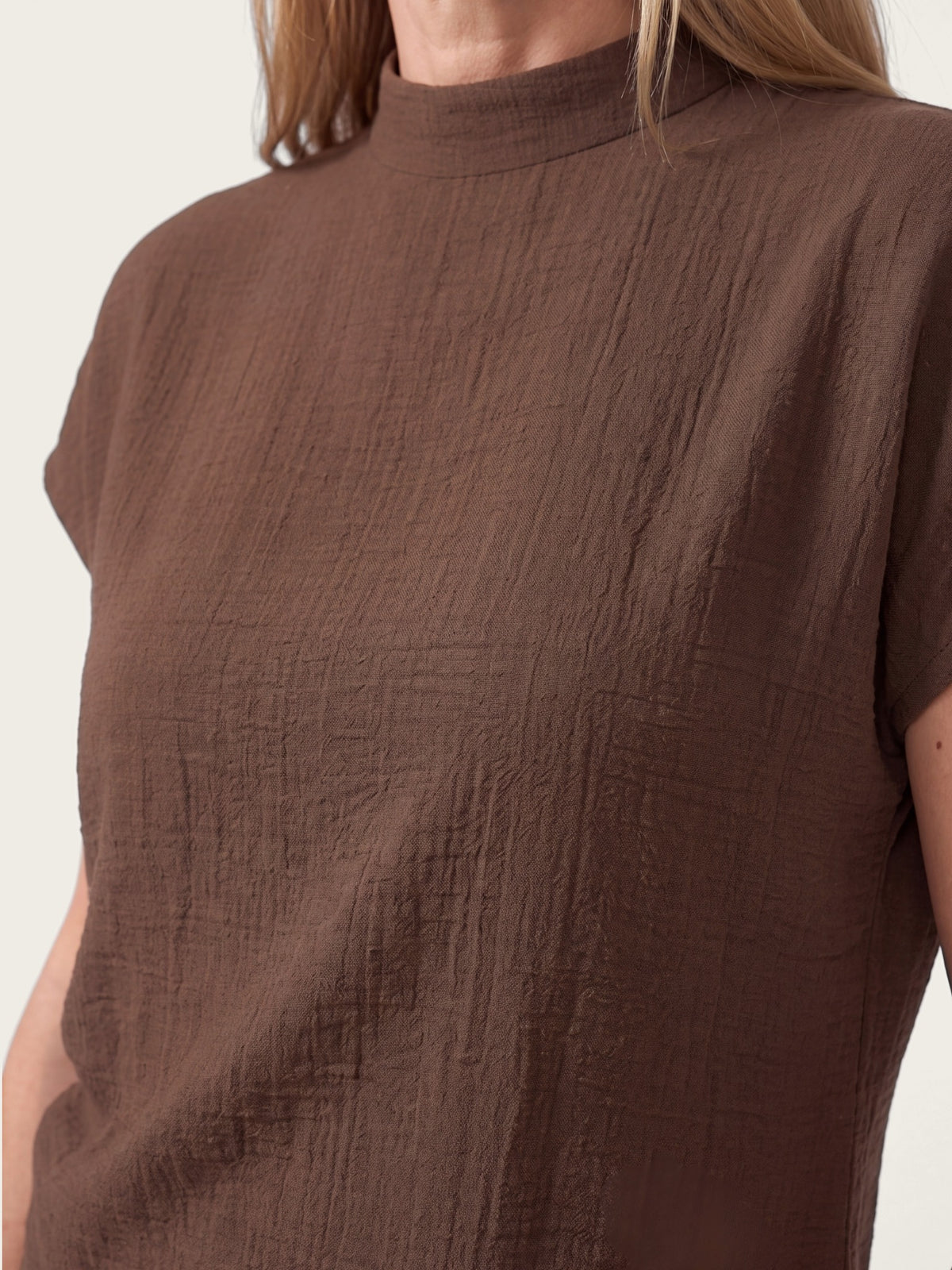 Sienna co-ord set side view showing fit and drape