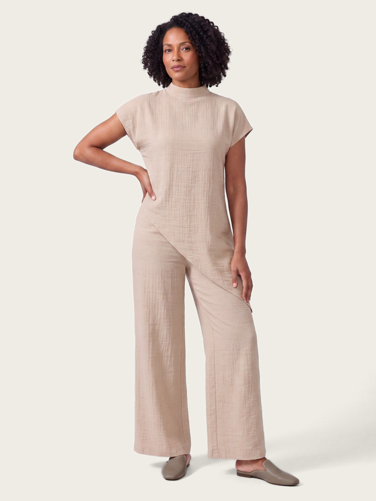 Sienna co-ord set styled for warm-weather occasions