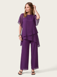 Valentina Chiffon Tunic & Wide-Leg Trouser Co-Ord Set